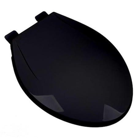 Plumbing Technologies Slow Close Plastic Elongated Contemporary Design Toilet Seat- Black 2F1E6-90